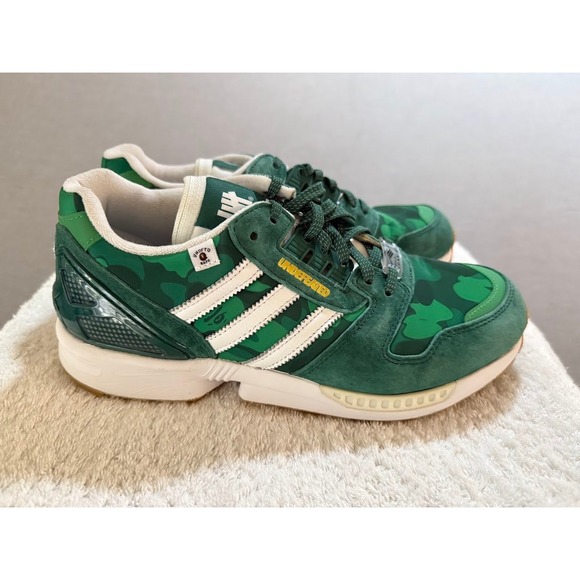 Adidas ZX8000 x BAPE Undefeated 2020 Green Camo Mens Sneakers 8 Limited  Edition.